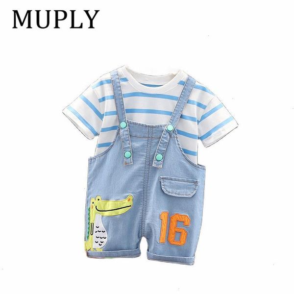 newborn kid baby boy clothes set striped round neck t-shirt and denim dinosaur pants overalls cotton summer outfits, White
newborn kid baby boy clothes set striped round neck t-shirt and denim dinosaur pants overalls cotton summer outfits, White