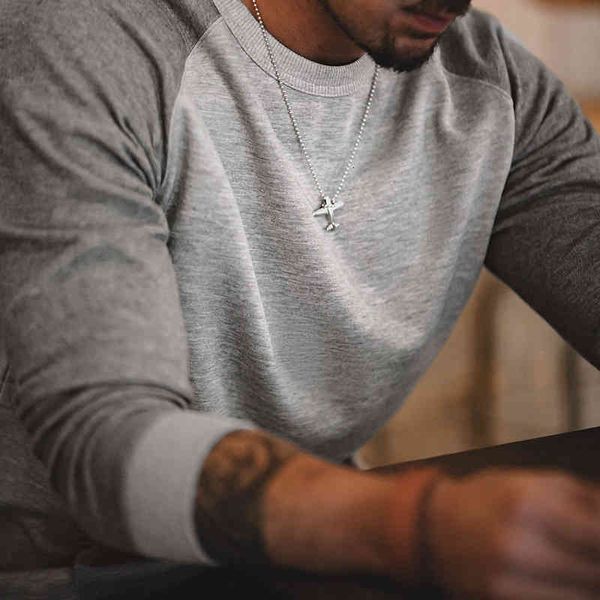 men's hoodies & sweatshirts madden tooling two needle thread round neck sweater splicing pullover t-shirt men's raglan long sleeve, Black
men's hoodies & sweatshirts madden tooling two needle thread round neck sweater splicing pullover t-shirt men's raglan long sleeve, Black