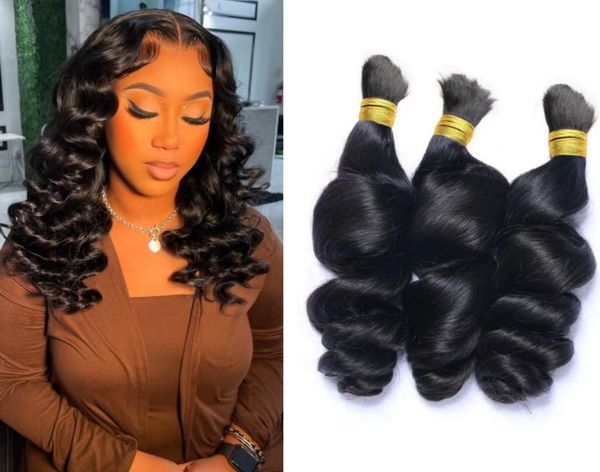 huihao 3 bundles crochet braids human hair no weft brazilian loose wave bulk hair for braiding, Black
huihao 3 bundles crochet braids human hair no weft brazilian loose wave bulk hair for braiding, Black