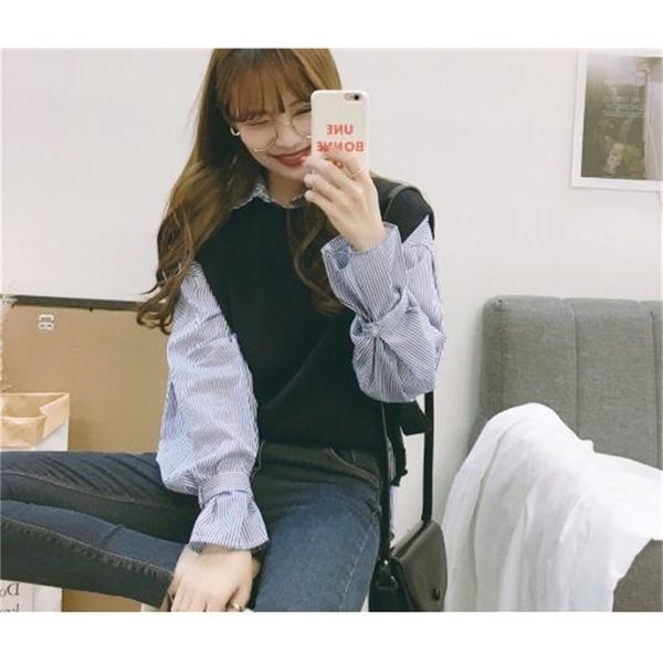 office lady leisure casual spring fashionvest women wool sweater vests poullovers sleeveless o neck female vest y201128, Black;white
office lady leisure casual spring fashionvest women wool sweater vests poullovers sleeveless o neck female vest y201128, Black;white
