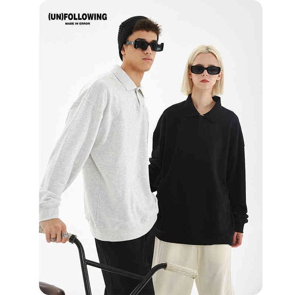 autumn winter new 300g loose long sve lapel t-shirt solid couple polo fog, White;black
autumn winter new 300g loose long sve lapel t-shirt solid couple polo fog, White;black
