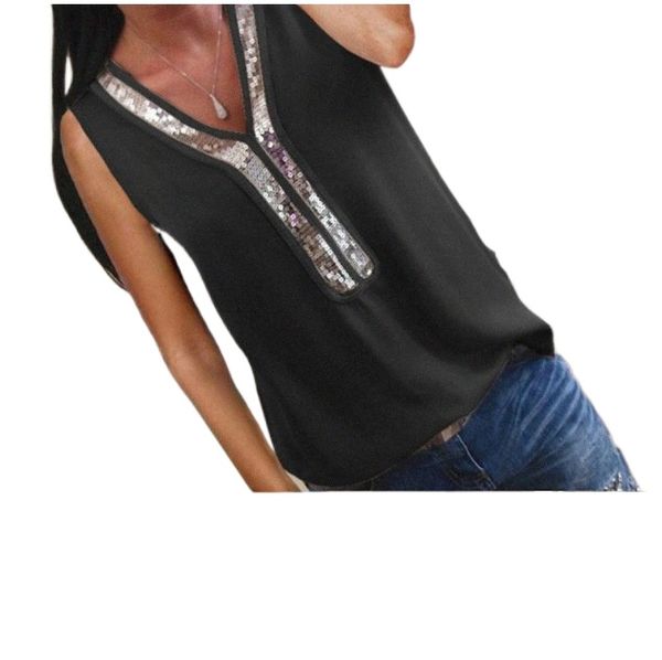 auchan 2019 summer european and american amazon cross-border explosions solid color stitching v-neck vest women's bead sleeveless t-shi, White
auchan 2019 summer european and american amazon cross-border explosions solid color stitching v-neck vest women's bead sleeveless t-shi, White