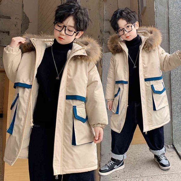 5-14 year winter boys cotton parka outerwear 2021 new thicker warm children coat hooded boys coat waterproof teen clothing j220718, Blue;gray
5-14 year winter boys cotton parka outerwear 2021 new thicker warm children coat hooded boys coat waterproof teen clothing j220718, Blue;gray
