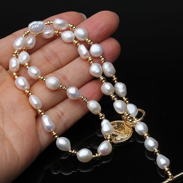 beautiful baroque pearl women luxury pendant fashion trendy white natural freshwater dollar necklace 47cm, Silver
beautiful baroque pearl women luxury pendant fashion trendy white natural freshwater dollar necklace 47cm, Silver