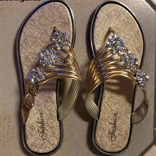 summers beach sandals women golden crystal flat flip flops ladies casual home bathroom anti-slip slides slippers 220520, Black
summers beach sandals women golden crystal flat flip flops ladies casual home bathroom anti-slip slides slippers 220520, Black