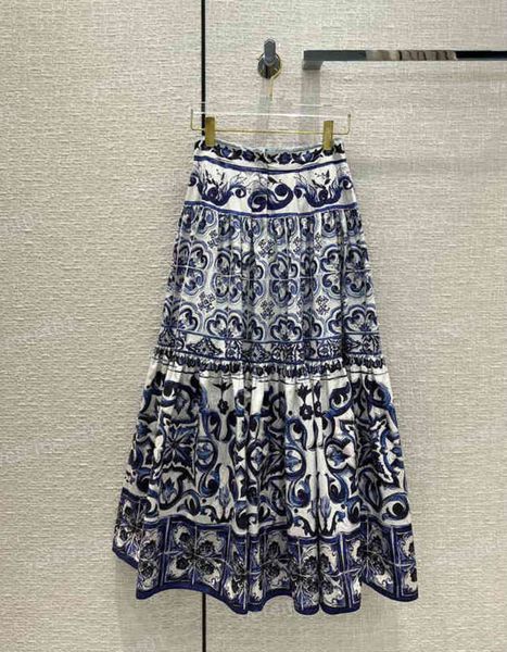 designer womens skirt dress blue cotton poplin printed fabric blue and white porcelain enamel skirt luxury summer party dresses 0912, Black
designer womens skirt dress blue cotton poplin printed fabric blue and white porcelain enamel skirt luxury summer party dresses 0912, Black