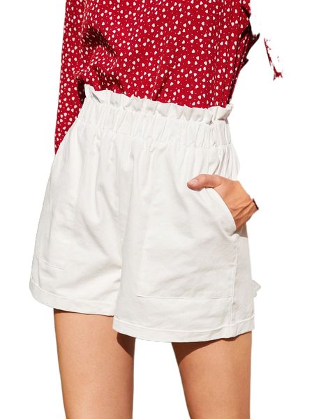 paperbag waist roll up hem shorts i1q2#, White;black
paperbag waist roll up hem shorts i1q2#, White;black