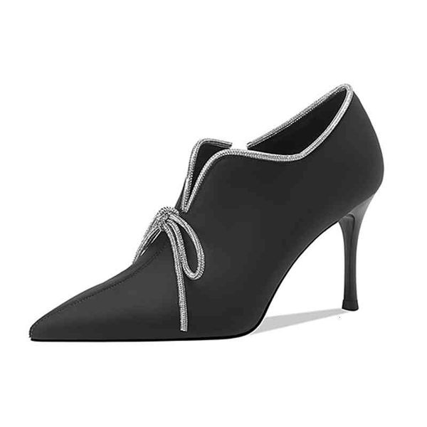 dress shoes spring and autumn women's shoes pointed thin heels high bow metal hollow bare boots women's single emc5, Black
dress shoes spring and autumn women's shoes pointed thin heels high bow metal hollow bare boots women's single emc5, Black
