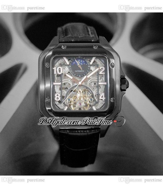 xl 100 a23j automatic moon phase tourbillon mens watch pvd all black steel skeleton dial stick number markers leather strap watches puretime, Slivery;brown
xl 100 a23j automatic moon phase tourbillon mens watch pvd all black steel skeleton dial stick number markers leather strap watches puretime, Slivery;brown