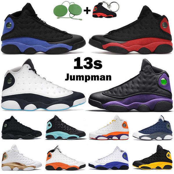 basketball shoe men woman jumpman 13s 13 obsidian powder blue black hyper royal red flint court purple grey toe defining moment man shoes