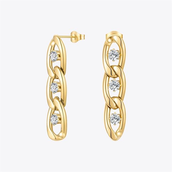 enfashion zircons chain drop earrings for women gold color royal earings stainless steel fashion jewelry party pendientes e1227 220429, Golden;silver
enfashion zircons chain drop earrings for women gold color royal earings stainless steel fashion jewelry party pendientes e1227 220429, Golden;silver