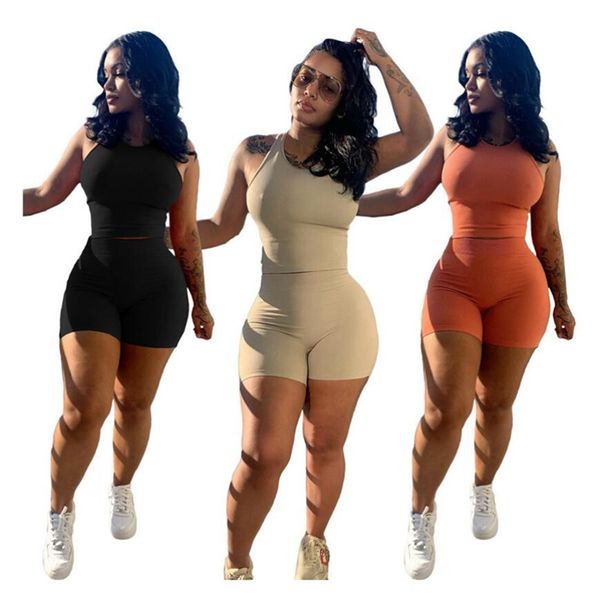 solid color knitted women tracksuits summer outfits two piece set skinny fitness shorts elastic gym sports short suits wholesale items 7293, Gray
solid color knitted women tracksuits summer outfits two piece set skinny fitness shorts elastic gym sports short suits wholesale items 7293, Gray