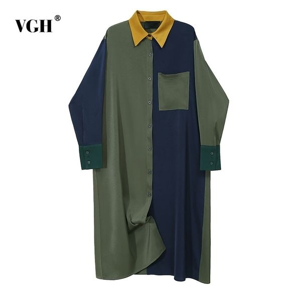 hit color casual shirt dress for women lapel long sleeve patchwork pocket midi dresses female korean spring fashion clothing 210507, Black;gray
hit color casual shirt dress for women lapel long sleeve patchwork pocket midi dresses female korean spring fashion clothing 210507, Black;gray