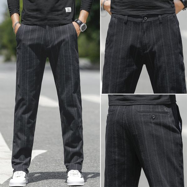 men's pants designer 2021 new casual pants men's fleece striped wide leg elastic plus fat size guy thick style j963, Black
men's pants designer 2021 new casual pants men's fleece striped wide leg elastic plus fat size guy thick style j963, Black