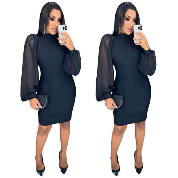 k7131 fashion designer ladies black high neck mesh see-through lantern sleeve mid-length dresses hip dresses, White;black
k7131 fashion designer ladies black high neck mesh see-through lantern sleeve mid-length dresses hip dresses, White;black