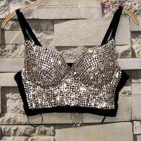 fashion hand-made pearls jewel diamond beading women's bustier bra cropped sling vest bra bling, White
fashion hand-made pearls jewel diamond beading women's bustier bra cropped sling vest bra bling, White