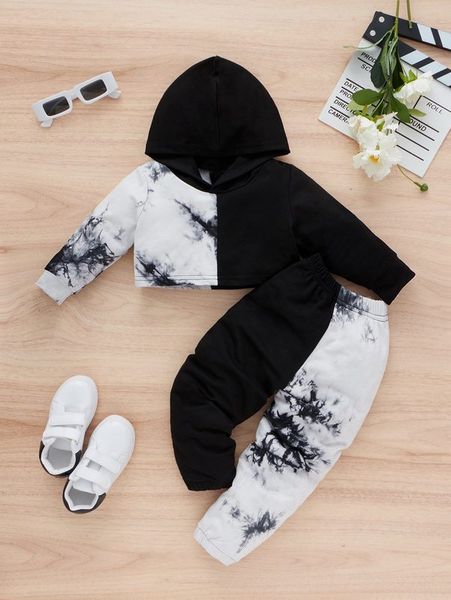 toddler girls tie dye two tone hoodie & sweatpants she, White
toddler girls tie dye two tone hoodie & sweatpants she, White