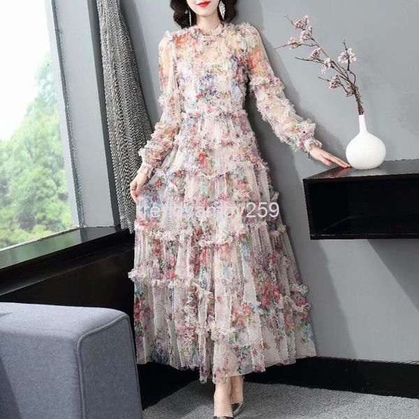 casual dresses summer women's round neck long sleeve printed ruffle dress fashion holiday, Black;gray
casual dresses summer women's round neck long sleeve printed ruffle dress fashion holiday, Black;gray