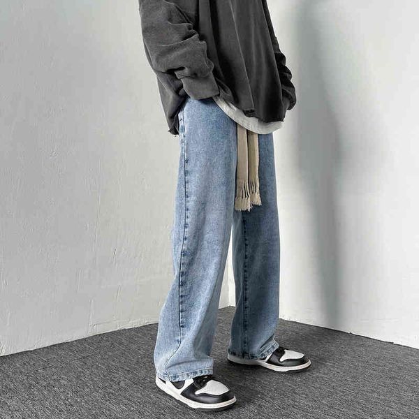 winter new thick baggy jeans men korean-style fashion streetwear straight wide leg pants male braided rope belt mopping jeans t220726, Blue
winter new thick baggy jeans men korean-style fashion streetwear straight wide leg pants male braided rope belt mopping jeans t220726, Blue