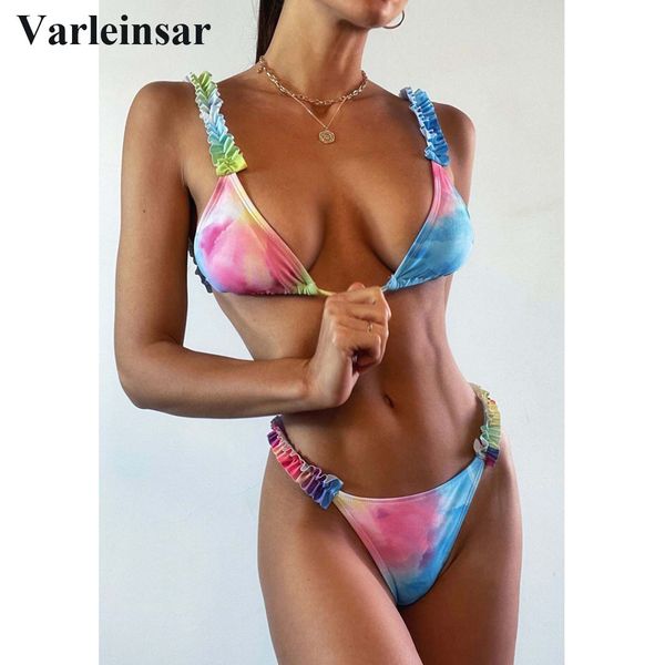 5 colors ruffled frilled tie dye bikini female swimsuit women swimwear two-pieces bikini set bather bathing suit swim v2752, White;black
5 colors ruffled frilled tie dye bikini female swimsuit women swimwear two-pieces bikini set bather bathing suit swim v2752, White;black
