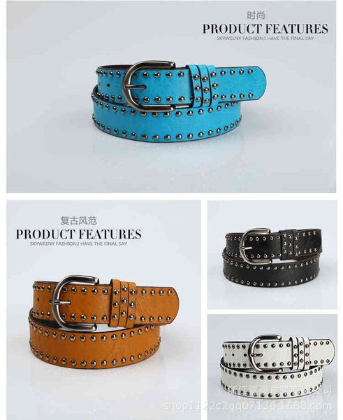 2022 new punk style versatile fashion outdoor leisure sports seri women's belt, Black;brown
2022 new punk style versatile fashion outdoor leisure sports seri women's belt, Black;brown