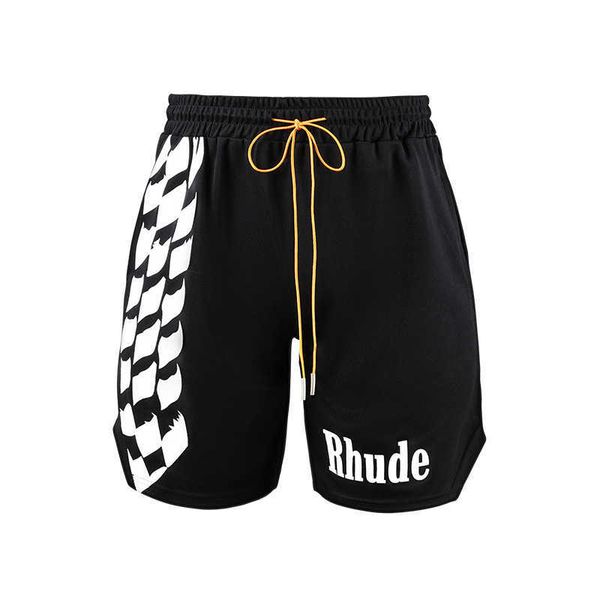 2022 new fashion brand rhude men's and women's shorts american black white checkerboard leisure high street drawstring mesh basket, White;black
2022 new fashion brand rhude men's and women's shorts american black white checkerboard leisure high street drawstring mesh basket, White;black