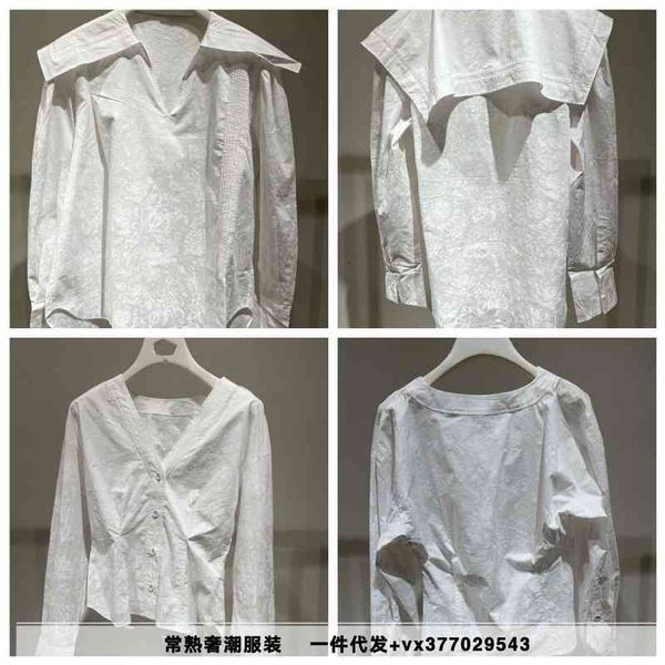 women's blouses & shirts white leather lapel jacquard shirt 2e2c407 / v-neck female 2e2c404 pufe
women's blouses & shirts white leather lapel jacquard shirt 2e2c407 / v-neck female 2e2c404 pufe