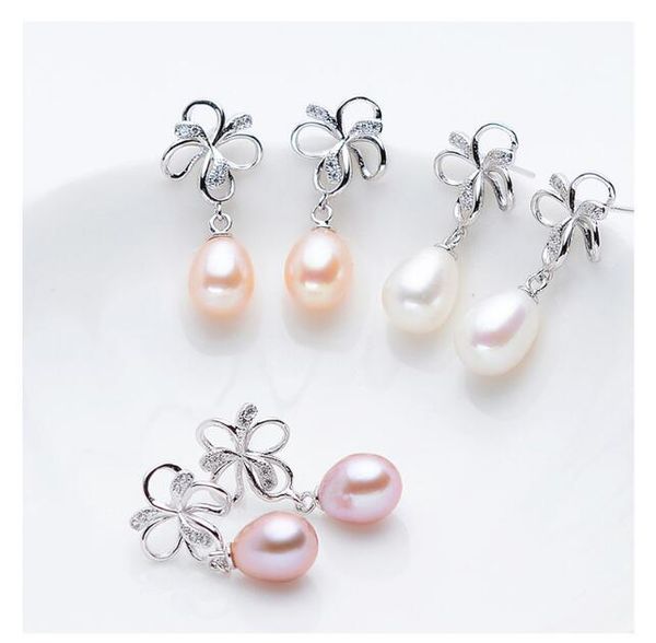 8-9-10mm flower drop bead ear studs dangle & chandelier natural freshwater pearl earrings white purple pink lady/girl fashion jewelry, Golden;silver
8-9-10mm flower drop bead ear studs dangle & chandelier natural freshwater pearl earrings white purple pink lady/girl fashion jewelry, Golden;silver