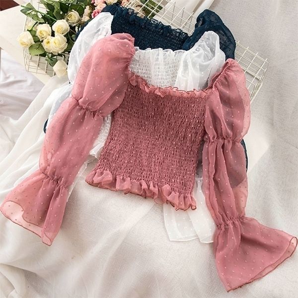 summer chiffon women blouse and shirts solid puff sleeved slash neck slim lady shirts outwear coat 0.075 y200402, White
summer chiffon women blouse and shirts solid puff sleeved slash neck slim lady shirts outwear coat 0.075 y200402, White