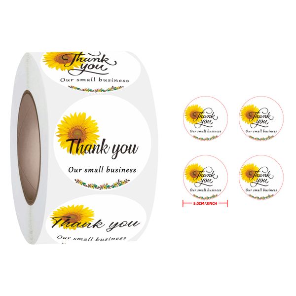business stickers thank you gold foil sunflower painting gift wrap stickers,2 x inch-500 total labels 1222303
business stickers thank you gold foil sunflower painting gift wrap stickers,2 x inch-500 total labels 1222303