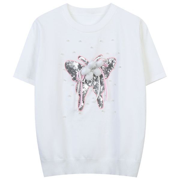 511 2022 summer kint pullover short sleeve crew neck brand same style sweater sequins white black plaid luxury womens clothes mingmei
511 2022 summer kint pullover short sleeve crew neck brand same style sweater sequins white black plaid luxury womens clothes mingmei