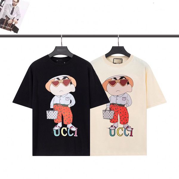 2022 summer new short sleeve t-shirt for men designers men clothing black beige tees, White;black
2022 summer new short sleeve t-shirt for men designers men clothing black beige tees, White;black