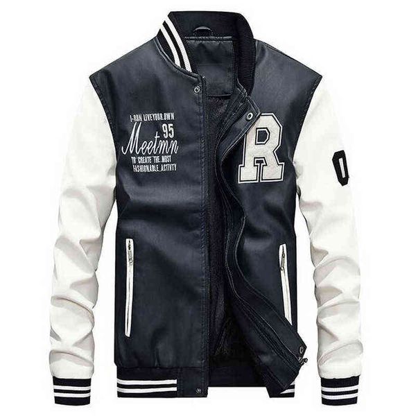 brand embroidery baseball jackets men stand moto biker leather jacket men casual fleece thicken faux leather coat m-4xl t220816, Black;brown
brand embroidery baseball jackets men stand moto biker leather jacket men casual fleece thicken faux leather coat m-4xl t220816, Black;brown