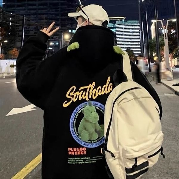 autumn and winter warm sweater men women design trend clothes ins br loose casual couple hooded hoodies 220817, Black
autumn and winter warm sweater men women design trend clothes ins br loose casual couple hooded hoodies 220817, Black