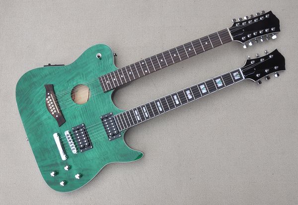 factory custom double neck green electric guitar with flame maple veneer,6+12 strings,chrome hardware,rosewood fretboard,,offer customized
factory custom double neck green electric guitar with flame maple veneer,6+12 strings,chrome hardware,rosewood fretboard,,offer customized