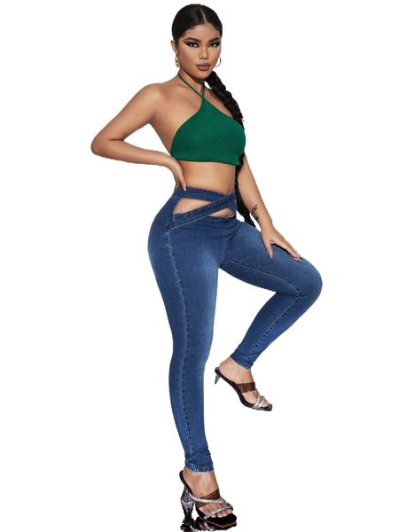 sxy pocket patched crisscross skinny jeans h8aa#, Blue
sxy pocket patched crisscross skinny jeans h8aa#, Blue