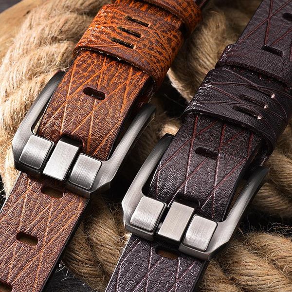 belts 3.8cm retro style men's genuine leather belt luxury alloy pin buckle two layer cowhide black brown designer wholesale
belts 3.8cm retro style men's genuine leather belt luxury alloy pin buckle two layer cowhide black brown designer wholesale