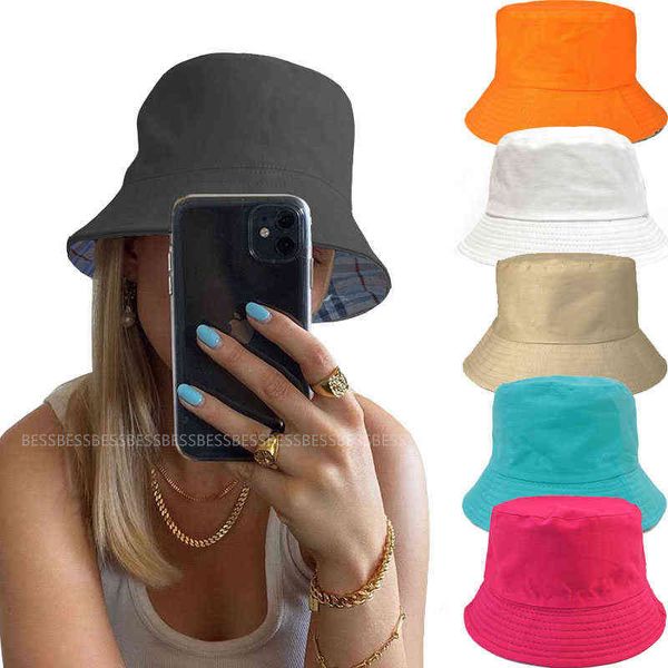 double-sided wearing bucket hat women outdoor sunscreen cotton summer foldable cap men basin chapeau sun prevent hats y220702, Blue;gray
double-sided wearing bucket hat women outdoor sunscreen cotton summer foldable cap men basin chapeau sun prevent hats y220702, Blue;gray