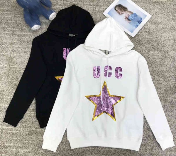 designer womens hoodie custom g five-pointed star logo handmade sequin embroidered round tie hooded sweater luxury street hoodies, Black
designer womens hoodie custom g five-pointed star logo handmade sequin embroidered round tie hooded sweater luxury street hoodies, Black
