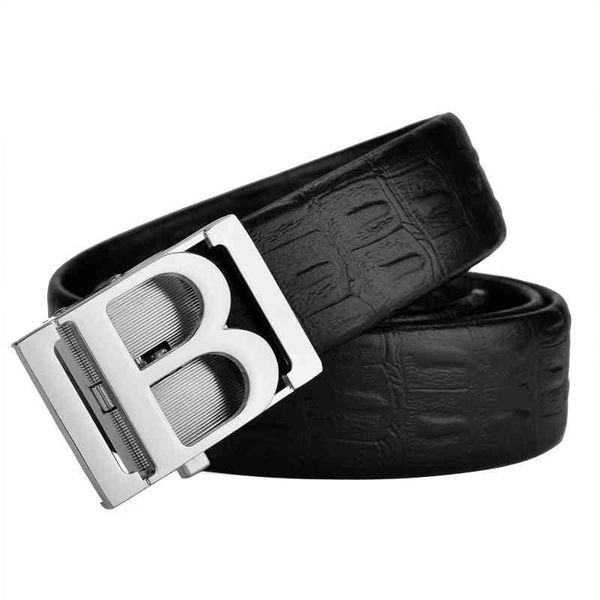 3.5cm fashion men's big b letter automatic buckle crocodile leather belt business leisure, Black;brown
3.5cm fashion men's big b letter automatic buckle crocodile leather belt business leisure, Black;brown