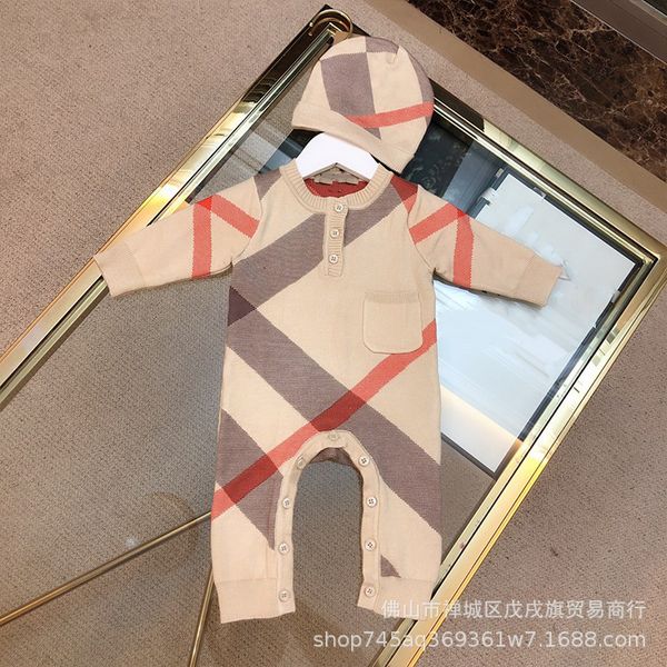 designer baby bodysuit autumn winter british fashion brand baby long sleeve knitted sweater hat 0-1 year old newborn, Red;yellow
designer baby bodysuit autumn winter british fashion brand baby long sleeve knitted sweater hat 0-1 year old newborn, Red;yellow