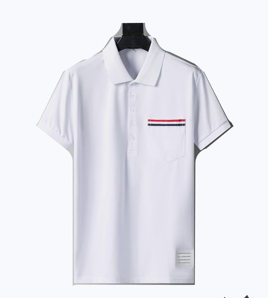 

2021 Men's Designer T-Shirt Polo Shirt Cotton Deluxe Sailor Collar Short Coat for the latest summer fashion size -3XL 26, White