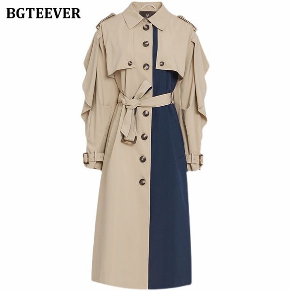 elegant turn-down collar patchwork women trench coat long sleeve single-breasted belted ladies windbreaker 2022 spring, Tan;black
elegant turn-down collar patchwork women trench coat long sleeve single-breasted belted ladies windbreaker 2022 spring, Tan;black
