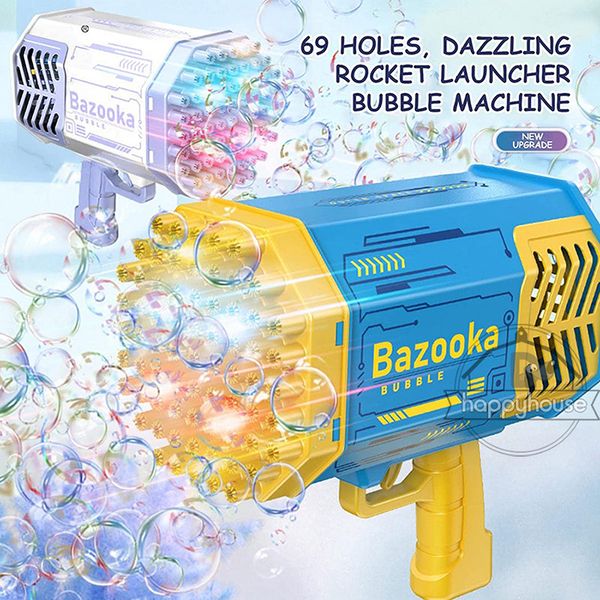 69 hole gatling bubble machine for children automatic bazooka bubble gun wit color light electric soap bubble maker toy for kids
69 hole gatling bubble machine for children automatic bazooka bubble gun wit color light electric soap bubble maker toy for kids