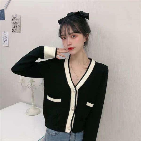 women's knits & tees autumn winter korean version of the v-neck small fragrance slim short cardigan sweater women jacket, White
women's knits & tees autumn winter korean version of the v-neck small fragrance slim short cardigan sweater women jacket, White