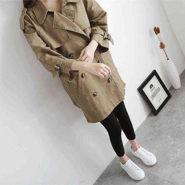 women's trench coats spring autumn khaki windbreaker korean loose mid-length women's single-breasted raglan sleevesthench coat a74, Tan;black
women's trench coats spring autumn khaki windbreaker korean loose mid-length women's single-breasted raglan sleevesthench coat a74, Tan;black