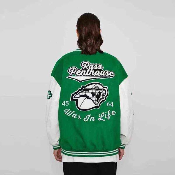 spring baseball jackets men letter embroidery baseball uniform coats male trendy patchwork leather loose varsity jacket green t220816, Black;brown
spring baseball jackets men letter embroidery baseball uniform coats male trendy patchwork leather loose varsity jacket green t220816, Black;brown