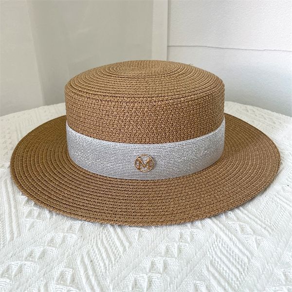 for women summer panama straw s uv protection sun wide brim fedoras jazz cap ladies simple round flat beach hat 220718, Blue;gray
for women summer panama straw s uv protection sun wide brim fedoras jazz cap ladies simple round flat beach hat 220718, Blue;gray