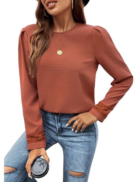 solid puff sleeve blouse i3kf#, White
solid puff sleeve blouse i3kf#, White