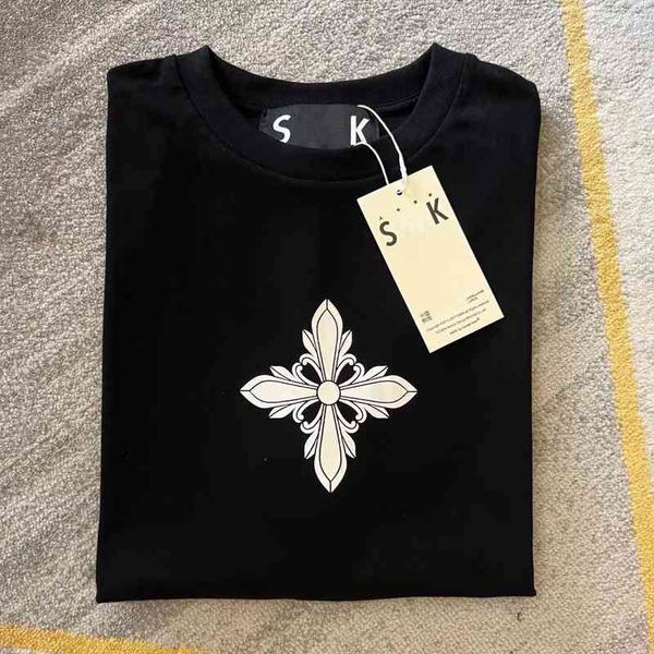 women's t-shirt spring and summer fktee letter cuff cross print loose short sleeve personalized couple men's women's same t-s, White
women's t-shirt spring and summer fktee letter cuff cross print loose short sleeve personalized couple men's women's same t-s, White